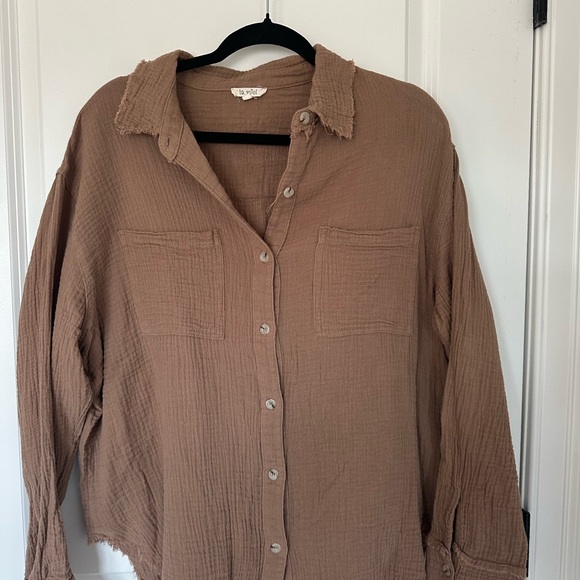 Brown Button-Up - Picture 2 of 3